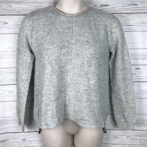 Anthropologie Coin 1804 Marled Knit Faux Layered Sweater Women’s M Gray